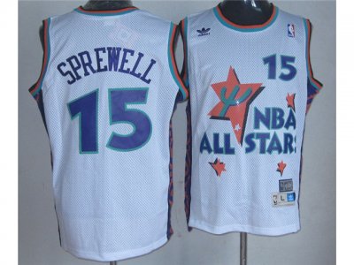 1995 NBA All-Star Game Western Conference #15 Latrell Sprewell White Hardwood Classic Jersey