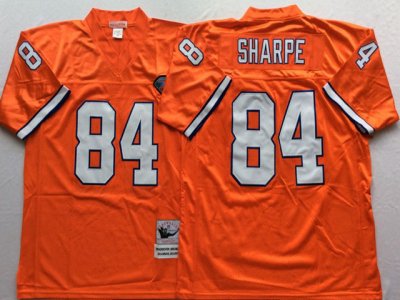 Denver Broncos #84 Shannon Sharpe 1994 Throwback Orange Jersey