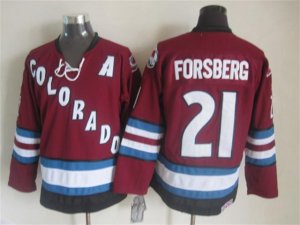 Colorado Avalanche #21 Peter Forsberg 2002 CCM Vintage Burgundy Jersey