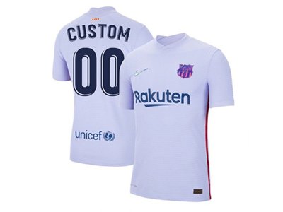 Club Barcelona Custom #00 Away Purple 2021/22 Soccer Jersey