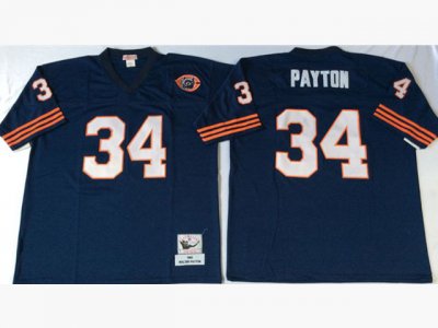 Chicago Bears #34 Walter Payton Throwback Blue Jersey