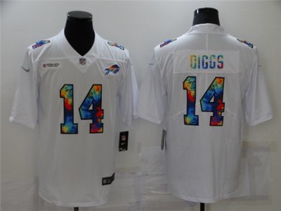 Buffalo Bills #14 Stefon Diggs White Rainbow Vapor Limited Jersey