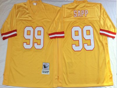 Tampa Bay Buccaneers #99 Warren Sapp Throwback Gold Jersey