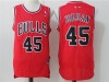 Chicago Bulls #45 Michael Jordan Throwback Red Jersey