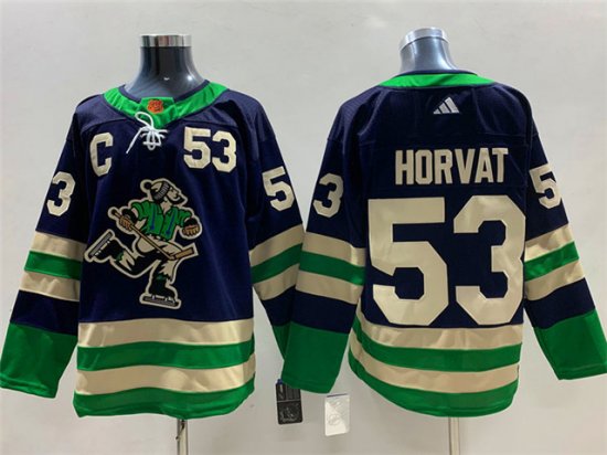 Vancouver Canucks #53 Bo Horvat Navy 2022/23 Reverse Retro Jersey