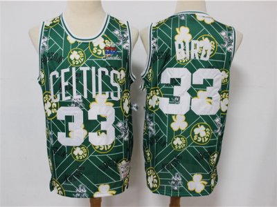 Boston Celtics #33 Larry Bird Green Tear Up Pack Hardwood Classic Jersey