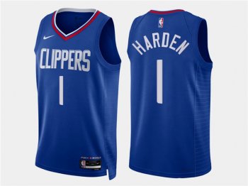 Los Angeles Clippers #1 James Harden Blue Swingman Jersey