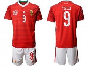20/21 National Hungary #9 Szalai Home Red Soccer Jersey