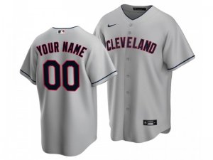 Cleveland Indians Custom #00 Gray Cool Base Jersey