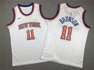 Youth New York Knicks #11 Jalen Brunson White Swingman Jersey