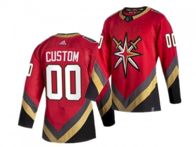 Vegas Golden Knights Custom #00 Red 2021 Reverse Retro Jersey