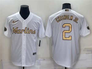 Miami Marlins #2 Jazz Chisholm Jr. White 2022 MLB All-Star Game Cool Base Jersey