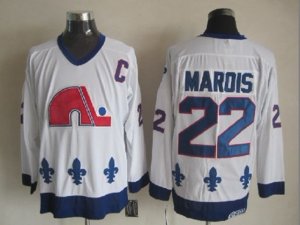 Quebec Nordiques #22 Mario Marois CCM Vintage White Jersey