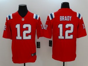 New England Patriots #12 Tom Brady Red Vapor Limited Jersey