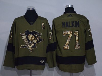 Pittsburgh Penguins #71 Evgeni Malkin Olive Jersey