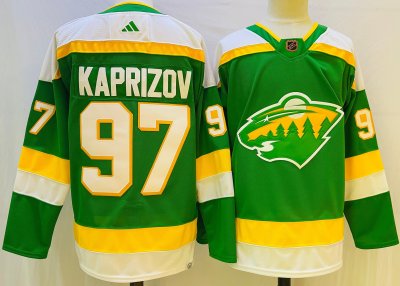 Minnesota Wild #97 Kirill Kaprizov Green 2022/23 Reverse Retro Jersey