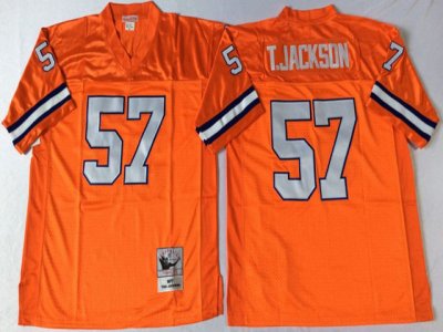 Denver Broncos #57 Tom Jackson Throwback Orange Jersey