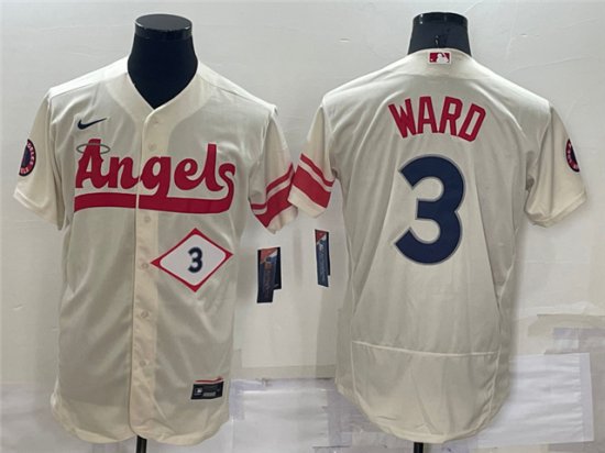 Los Angeles Angels #3 Taylor Ward Cream 2022 City Connect Flex Base Jersey