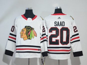 Chicago Blackhawks #20 Brandon Saad White Jersey