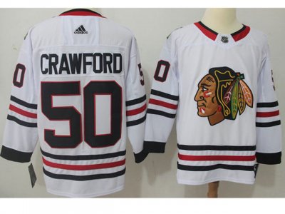 Chicago Blackhawks #50 Corey Crawford White Jersey