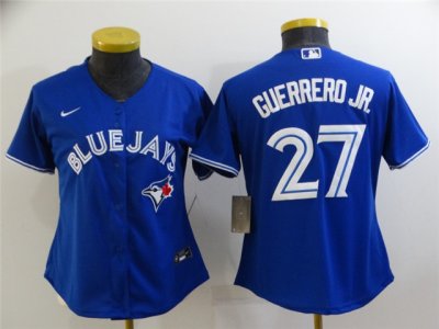 Women's Toronto Blue Jays #27 Vladimir Guerrero Jr. Blue Cool Base Jersey