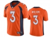 Youth Denver Broncos #3 Russell Wilson Orange Vapor Limited Jersey