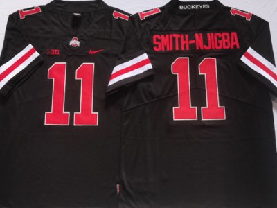 NCAA Ohio State Buckeyes #11 Jaxon Smith-Njigba Black Red College Jersey