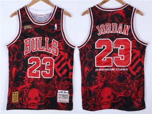 Chicago Bulls x Hebru Brantley #23 Michael Jordan Black 1995-96 Hardwood Classics Jersey