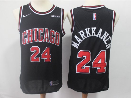 Chicago Bulls #24 Lauri Markkanen Black Swingman Jersey