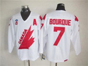 1991 Canada Cup Team Canada #7 Ray Bourque CCM Vintage hite Hockey Jersey