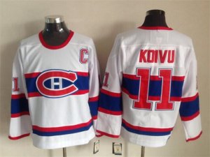 Montreal Canadiens #11 Saku Koivu 1946 CCM Vintage White Jersey