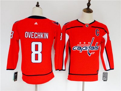 Youth Washington Capitals #8 Alexander Ovechkin Red Jersey