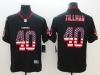Arizona Cardinals #40 Pat Tillman Black USA Flag Fashion Limited Jersey