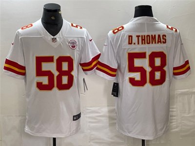 Kansas City Chiefs #58 Derrick Thomas White Vapor Limited Jersey