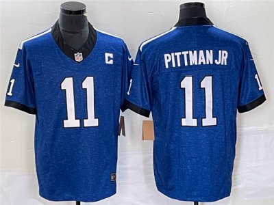 Indianapolis Colts #11 Michael Pittman Jr. Indiana Nights Blue Vapor F.U.S.E. Limited Jersey