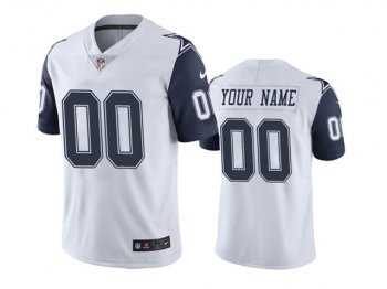 Dallas Cowboys #00 White Color Rush Limited Custom Jersey