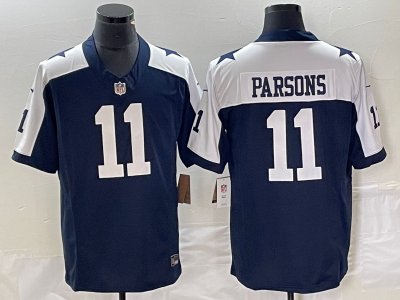Dallas Cowboys #11 Micah Parsons Thanksgiving Blue Vapor F.U.S.E. Limited Jersey