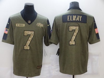 Dallas Cowboys #7 Trevon Diggs 2021 Olive Camo Salute To Service Limited Jersey
