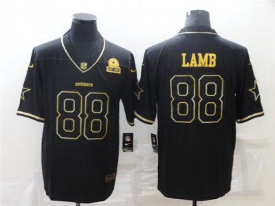 Dallas Cowboys #88 CeeDee Lamb Black Gold Est 1960 Patch Vapor Limited Jersey