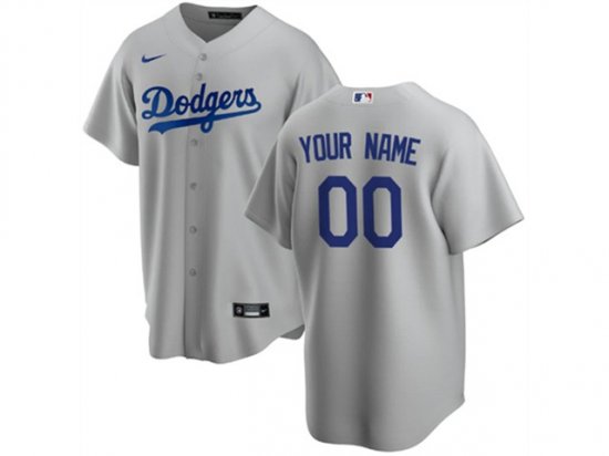 Los Angeles Dodgers Custom #00 Gray Cool Base Jersey