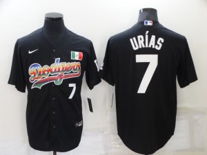 Los Angeles Dodgers #7 Julio Urias Black Mexico Cool Base Jersey