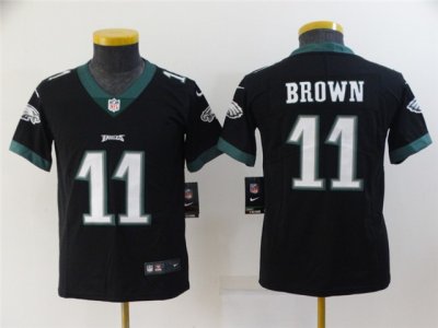 Youth Philadelphia Eagles #11 A.J. Brown Black Vapor Limited Jersey