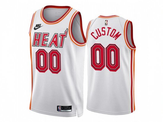 Miami Heat #00 White Custom 2022/23 Classic Edition Jersey