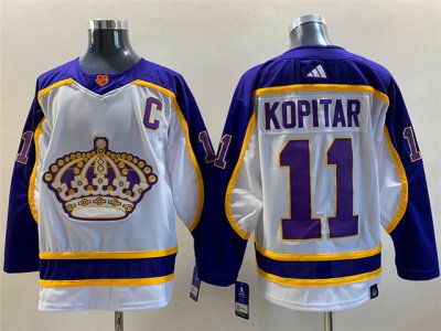 Los Angeles Kings #11 Anze Kopitar White 2022/23 Reverse Retro Jersey