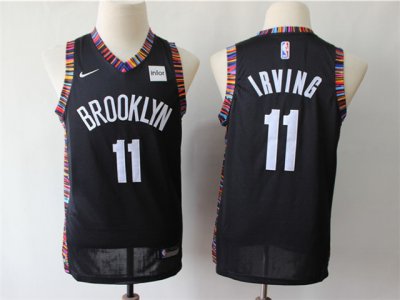 Youth Brooklyn Nets #11 Kyrie Irving Black City Edition Swingman Jersey