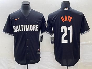 Baltimore Orioles #21 Austin Hays Black 2023 City Connect Jersey