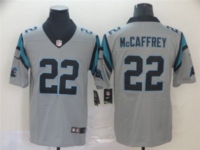 Carolina Panthers #22 Christian McCaffrey Gray Inverted Limited Jersey