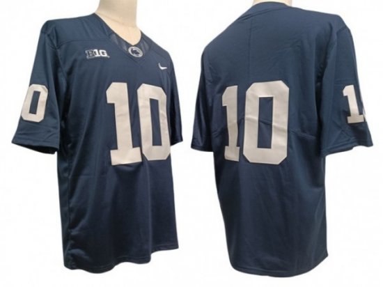 NCAA Penn State Nittany Lions #10 Navy College Football Jersey