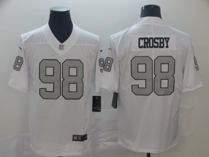 Las Vegas Raiders 98 Maxx Crosby White Color Rush Limited Jersey