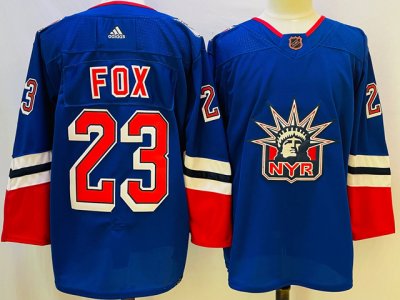 New York Rangers #23 Adam Fox Royal 2022/23 Reverse Retro Jersey